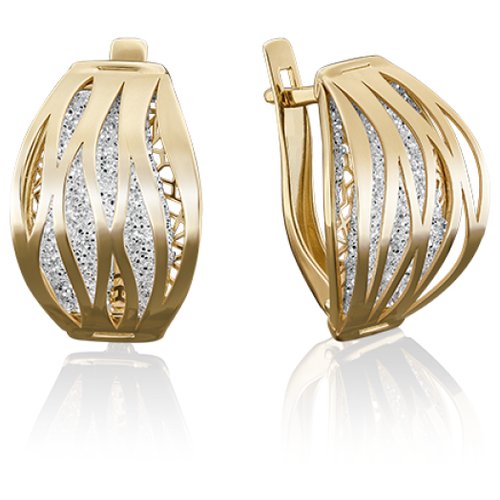 PLATINA jewelry Серьги из желтого золота без камней 02-3793-00-000-1130-65