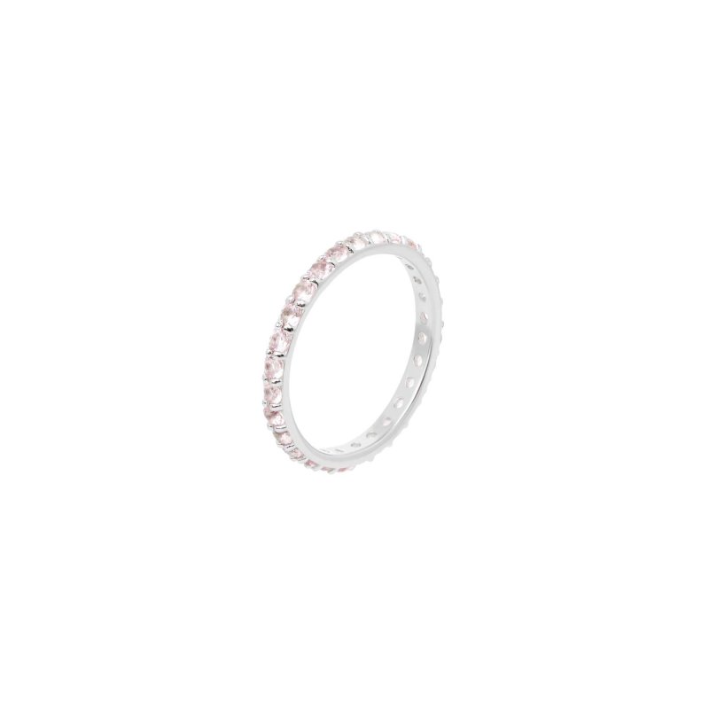 VIVA LA VIKA Pave Ring - Silver Pink