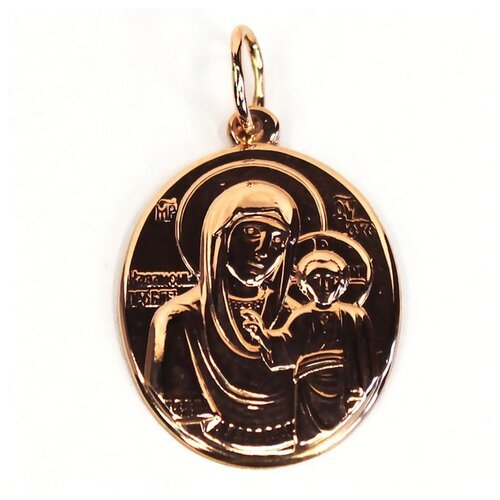 Нательная иконка Божья Матерь Казанская из золота