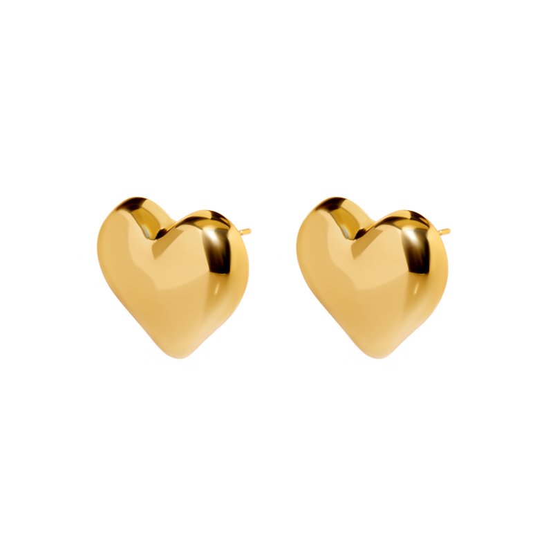 DÉJÀ VU Серьги Plain Gold Earings – Heart