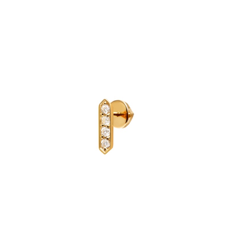 VIVA LA VIKA Пусет Diamond Bar Stud Earring – Gold