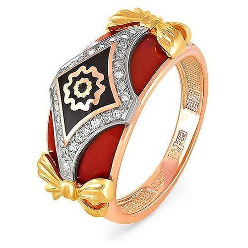 Кольцо KABAROVSKY красное золото, 585 проба, бриллиант, размер 16.5