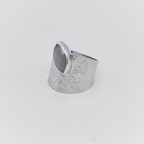 Кольцо ELEMENT47, серебро, 925 проба, лунный камень, размер 16.5