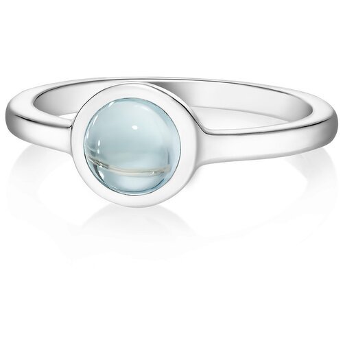 Кольцо Aloha Gaia серебро, 925 проба, размер 16, голубой