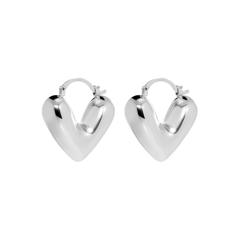 DÉJÀ VU Серьги Chic Silver Heart Earrings