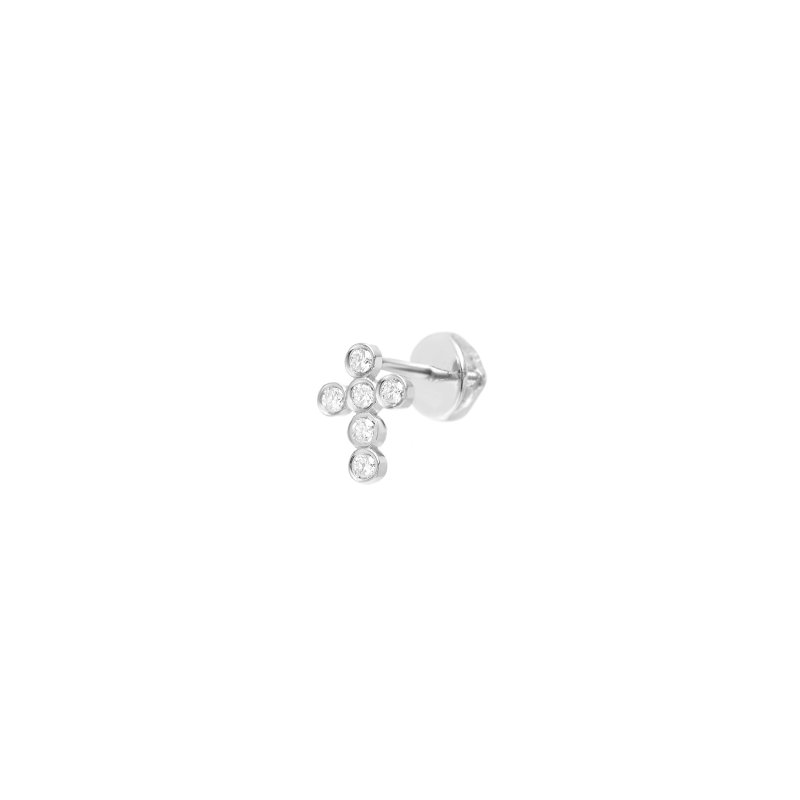 VIVA LA VIKA Пусет Diamond Cross Stud Earring