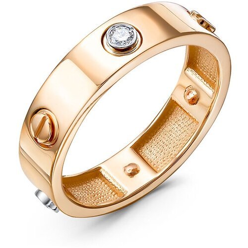 Кольцо Diamant online, золото, 585 проба, бриллиант, размер 16.5
