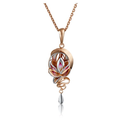 PLATINA jewelry Подвеска из комбинированного золота без камней 03-2880-00-000-1111-48