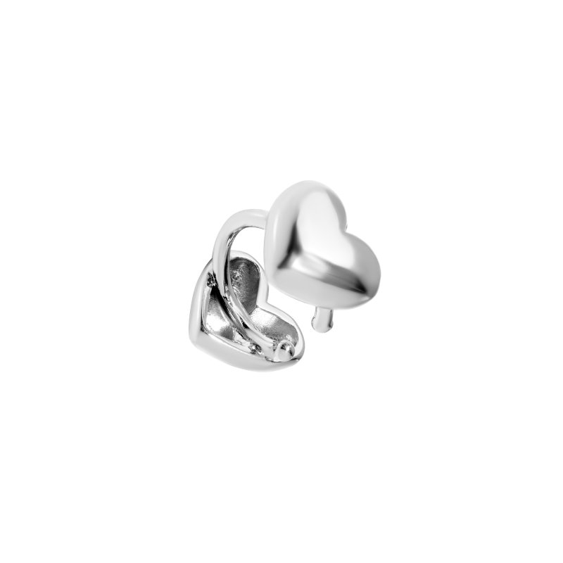 DÉJÀ VU Кафф Two-way Heart Cuff - Silver