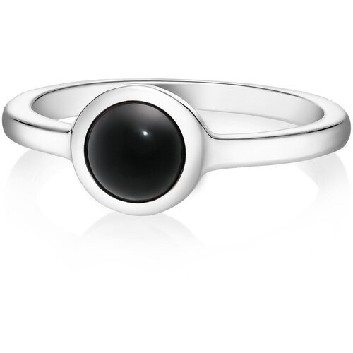 Кольцо Aloha Gaia Кольцо ALPHA с черным ониксом ALPHA-R-BON-150 серебро, 925 проба, размер 15