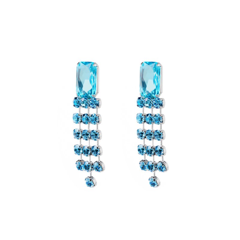 FREE FORM Серьги Blue Crystal Earrings