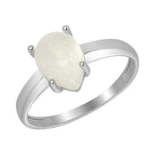 Перстень UVI Ювелирочка, серебро, 925 проба, родирование, размер 18.5, белый, серебряный