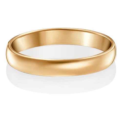 Кольцо обручальное PLATINA, желтое золото, 585 проба, размер 15