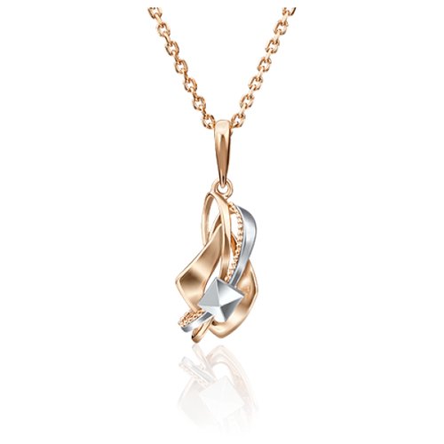 PLATINA jewelry Подвеска из комбинированного золота без камней 03-2819-00-000-1111-04