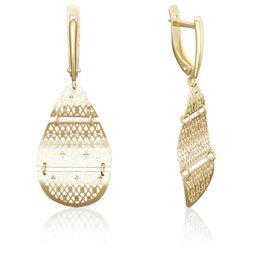 PLATINA jewelry Серьги из желтого золота без камней 02-3794-00-000-1130-65