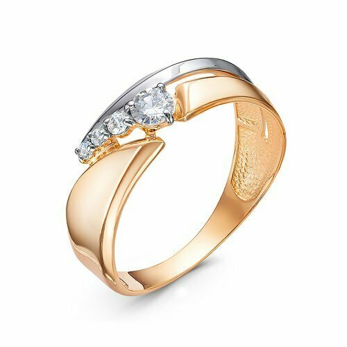 Кольцо Diamant online, золото, 585 проба, фианит, размер 19.5, прозрачный