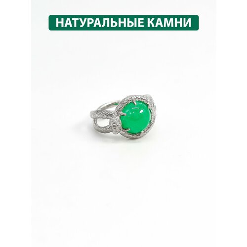 Кольцо Кристалл Мечты Змея, серебро, 925 проба, изумруд, размер 16.5, зеленый