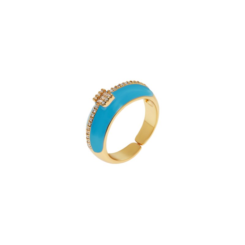 DÉJÀ VU Кольцо Bright Spot Ring – Light Blue