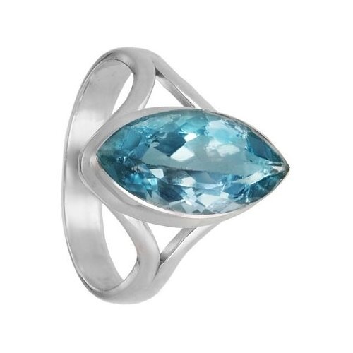 Серебряное кольцо 'Эритея' с голубым топазом