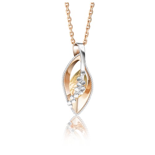 PLATINA jewelry Подвеска из комбинированного золота без камней 03-2756-00-000-1113-63